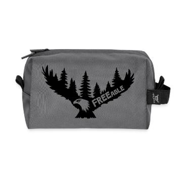 FREEagle - Fliegender Adler [Schwarz] - Recycelte Kulturtasche - Anthrazit - Vorne
