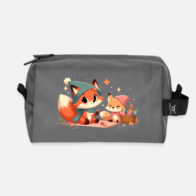 Fox Autumn 11 - Recycled Toiletry Zip Bag - anthracite