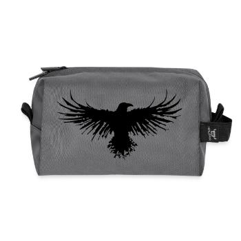 Le vol du corbeau - Trousse de toilette en tissu recyclé - anthracite - Devant