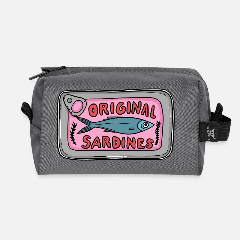 Original Sardines Can Pop Art Design - Recycelte Kulturtasche - Anthrazit