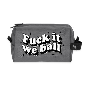 Fuck It We Ball - Bold Resilience Humor - Recycelte Kulturtasche - Anthrazit - Vorne
