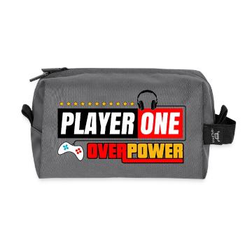 Spieler Eins Overpower | Spieler- und Streamer-Stil - Recycelte Kulturtasche - Anthrazit - Vorne