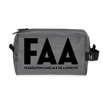 FAA, französische Aperitif-Föderation - Recycelte Kulturtasche - Anthrazit - Vorne