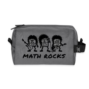 Les maths déchirent les formules Humour scolaire - Trousse de toilette en tissu recyclé - anthracite - Devant