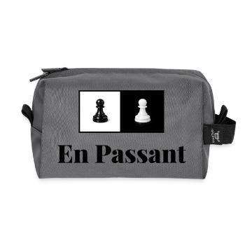 En Passant - Recycelte Kulturtasche - Anthrazit - Vorne