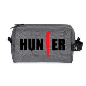 Chasseur sauvage - chasse - Trousse de toilette en tissu recyclé - anthracite - Devant
