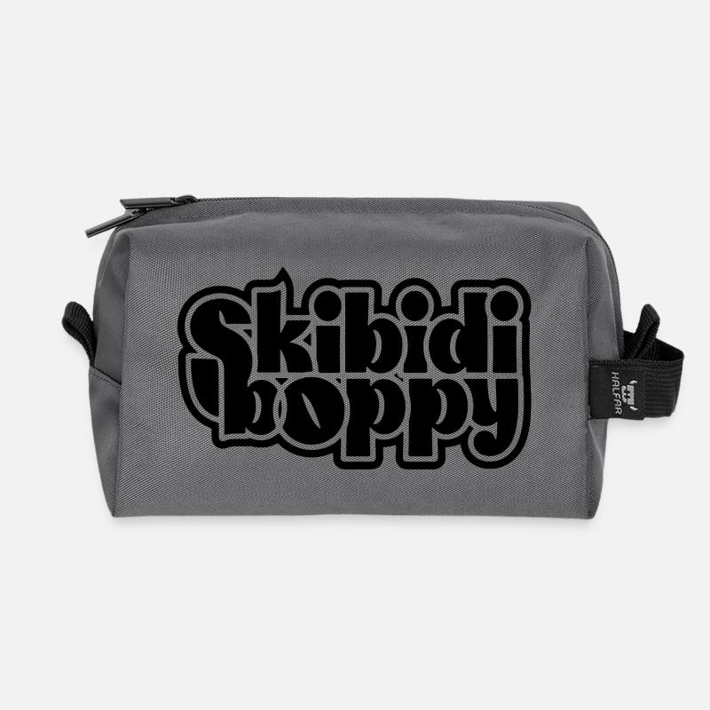 Skibidi Boppy - Recycled Toiletry Zip Bag - anthracite