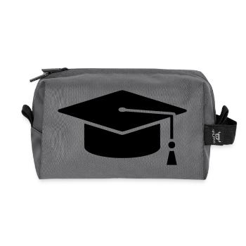Graduation Cap Absolvent Logo - Recycelte Kulturtasche - Anthrazit - Vorne