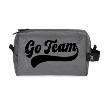 Go Team - Recycled Toiletry Zip Bag - anthracite - Front