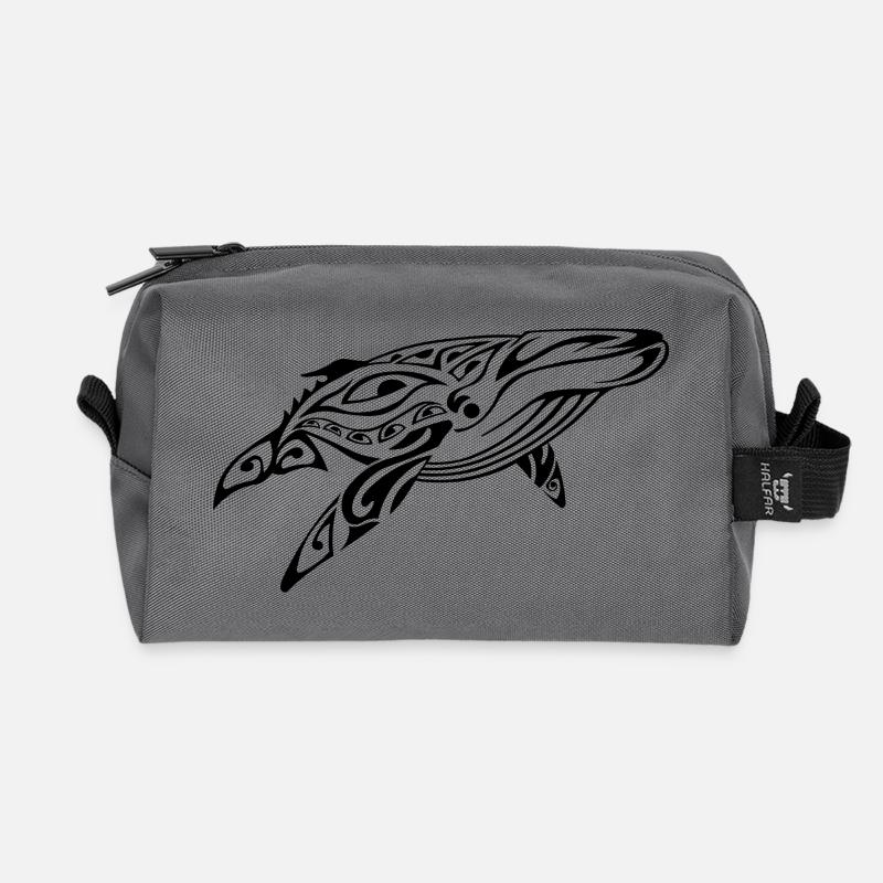 Baleine_1 - Recycled Toiletry Zip Bag - anthracite