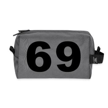 Number - 69 - Recycelte Kulturtasche - Anthrazit - Vorne