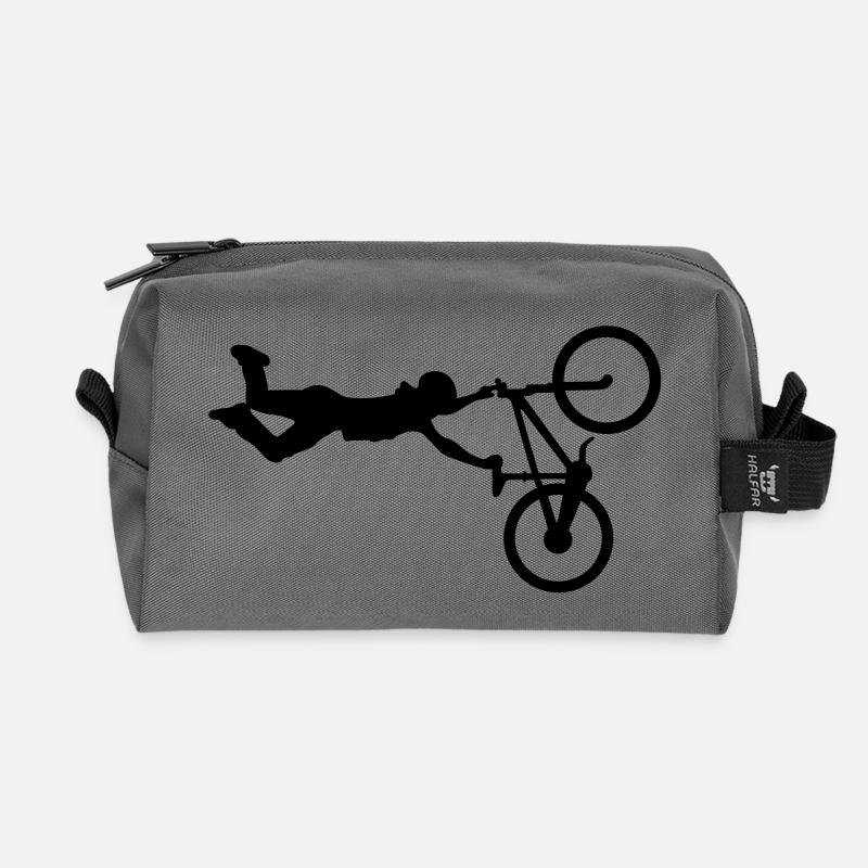 BMX #2 - Recycled Toiletry Zip Bag - anthracite