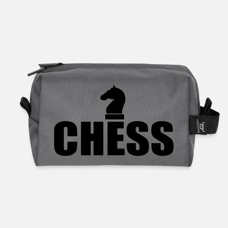 Schach - Recycelte Kulturtasche - Anthrazit