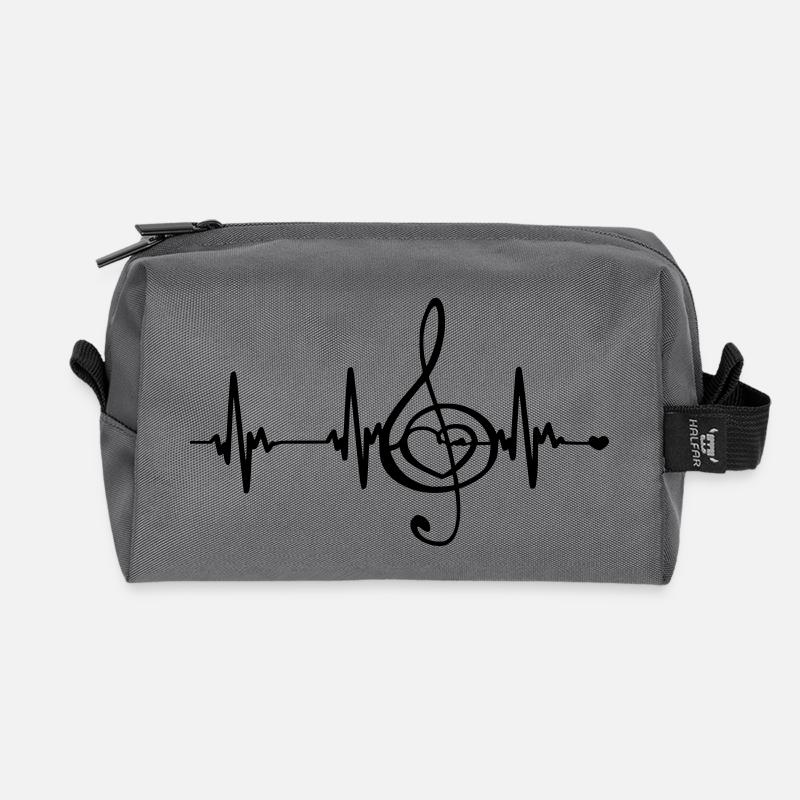 Herzfrequenz Musik - Recycelte Kulturtasche - Anthrazit