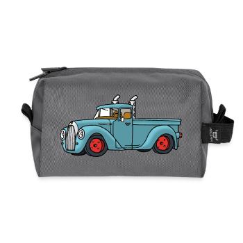 Pick Up - Recycled Toiletry Zip Bag - anthracite - Front