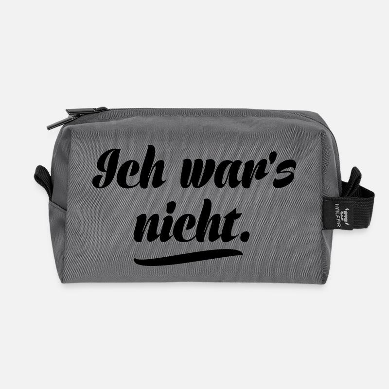 Ich war's nicht - Recycelte Kulturtasche - Anthrazit