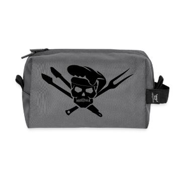 BBQ - Grill Totenkopf - Recycelte Kulturtasche - Anthrazit - Vorne