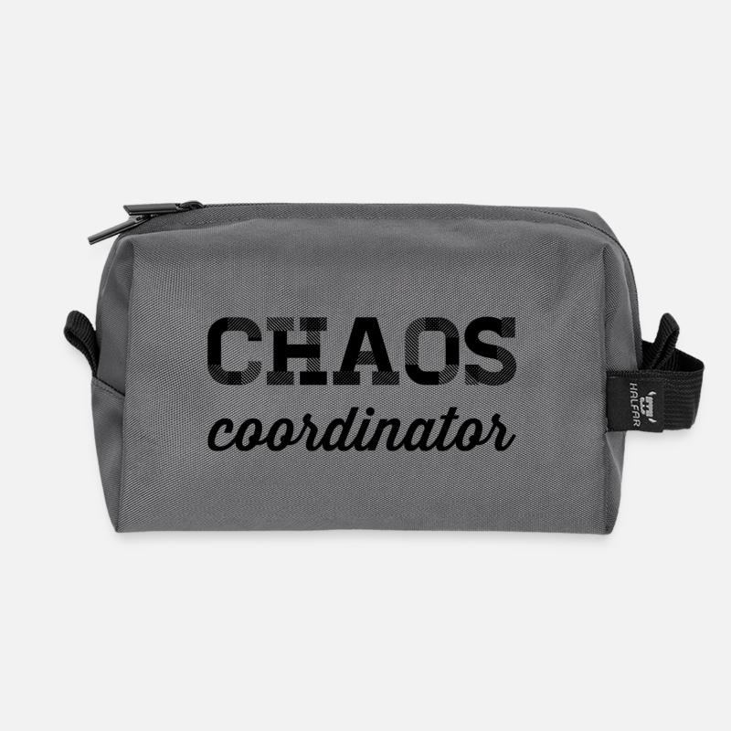 Chaos Coordinator – Lustiger Büro Spruch - Recycelte Kulturtasche - Anthrazit