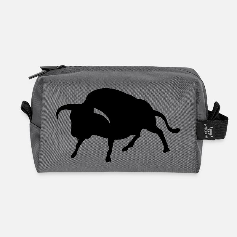 stier - Recycelte Kulturtasche - Anthrazit