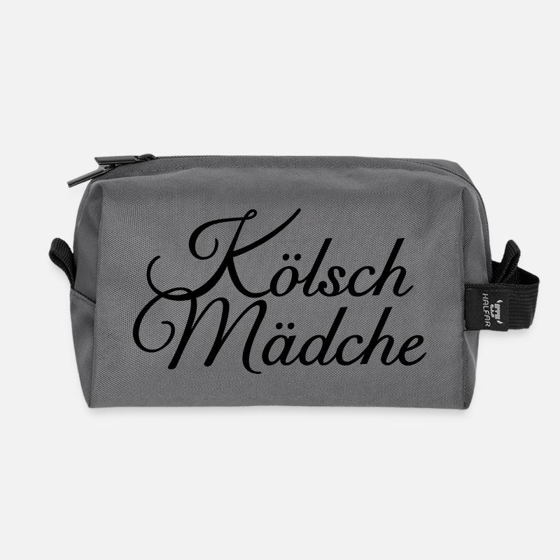 Kölsch Mädche - Frauen, Mädels, Mädchen aus Köln - Recycelte Kulturtasche - Anthrazit