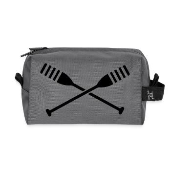 rowing - Recycled Toiletry Zip Bag - anthracite - Front