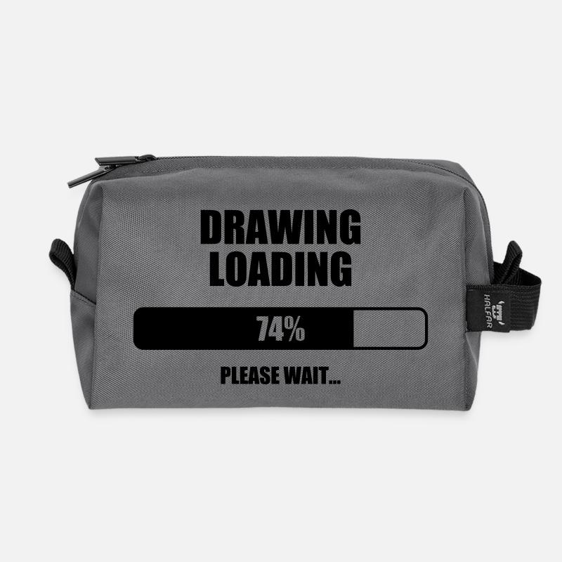 Zeichnung / Zeichner / Drawing / Drawer - Recycelte Kulturtasche - Anthrazit