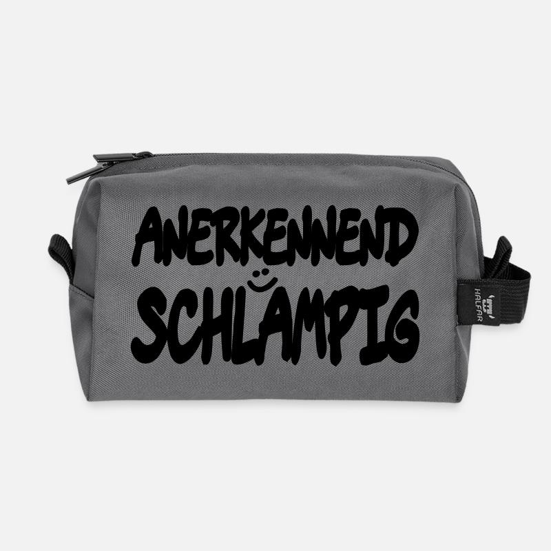 anerkennend schlampig - Recycelte Kulturtasche - Anthrazit