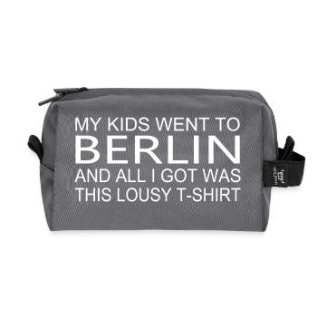 My children were in Berlin and everything I - Recycled Toiletry Zip Bag - anthracite - Front