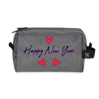 HAPPY NEW YEAR. NEW YEAR'S EVE. NEW YEAR - Recycled Toiletry Zip Bag - anthracite - Front