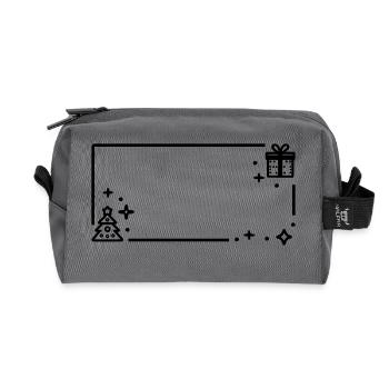 Christmas setting - Recycled Toiletry Zip Bag - anthracite - Front