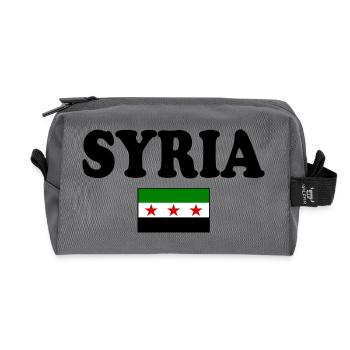 Syria Flag - Recycled Toiletry Zip Bag - anthracite - Front