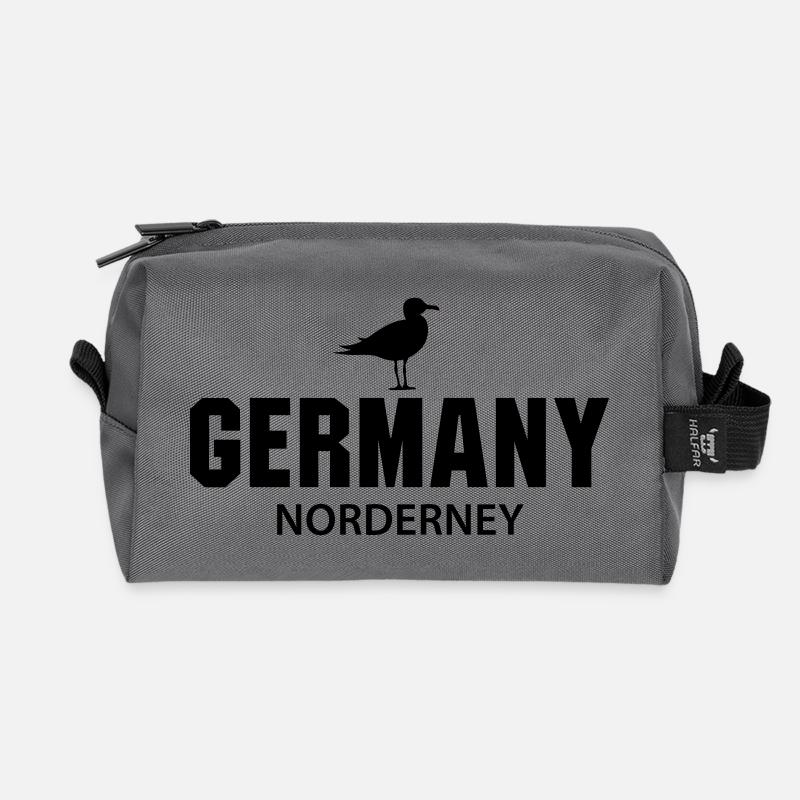 Norderney GERMANY - Recycelte Kulturtasche - Anthrazit