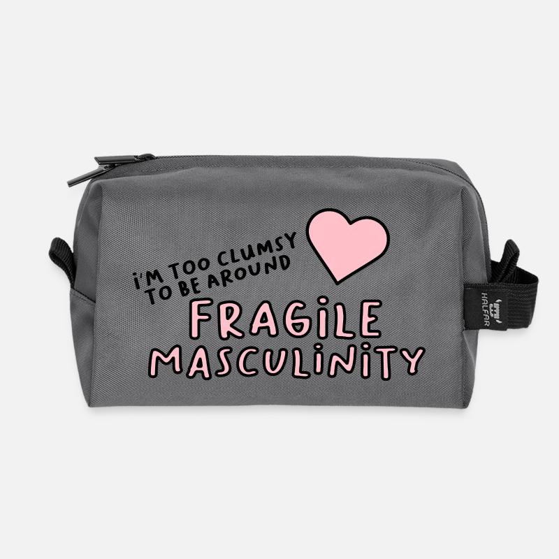 I'm too clumsy to be around fragile masculinity - Recycelte Kulturtasche - Anthrazit