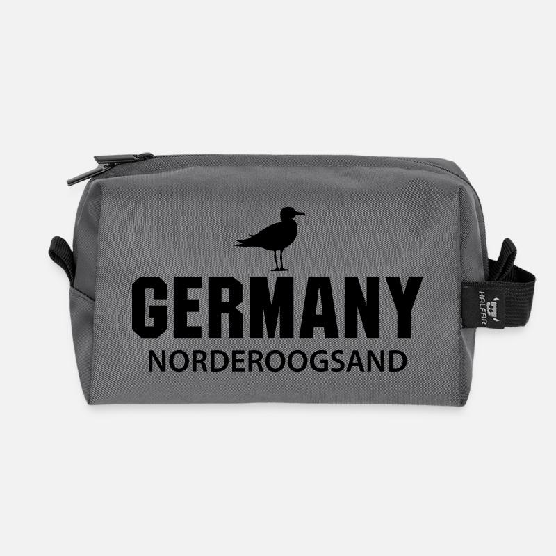 Norderoogsand GERMANY - Recycled Toiletry Zip Bag - anthracite