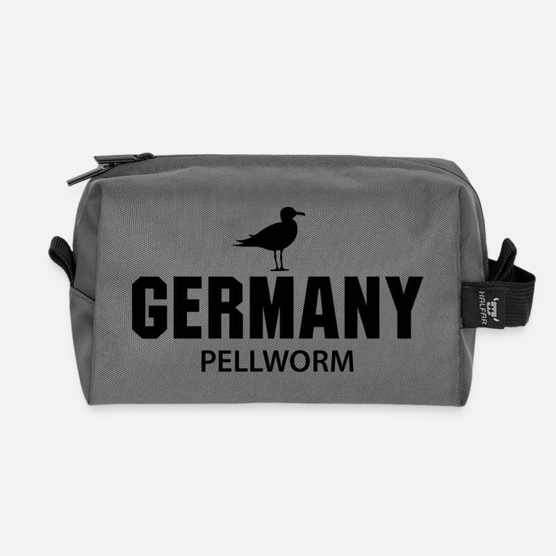 Pellworm GERMANY - Recycled Toiletry Zip Bag - anthracite