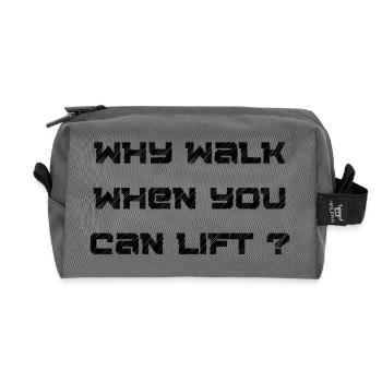 No excuses - Recycled Toiletry Zip Bag - anthracite - Front