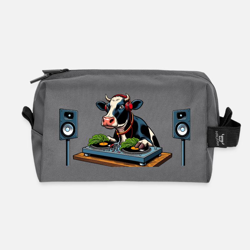 DJ Cowspin - Recycled Toiletry Zip Bag - anthracite