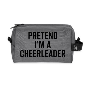 Tu so, als wäre ich ein Cheerleader - Recycelte Kulturtasche - Anthrazit - Vorne