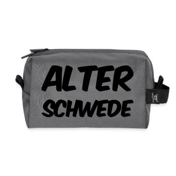 Alter Schwede - Lustiger Spruch - Funny - Recycelte Kulturtasche - Anthrazit - Vorne