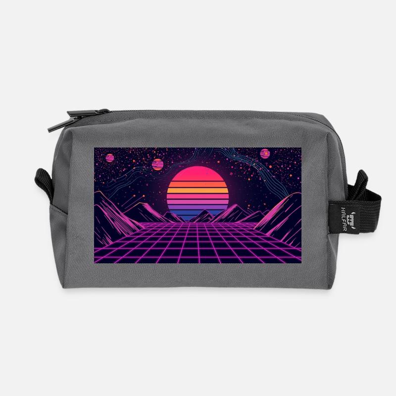 moon - Recycled Toiletry Zip Bag - anthracite