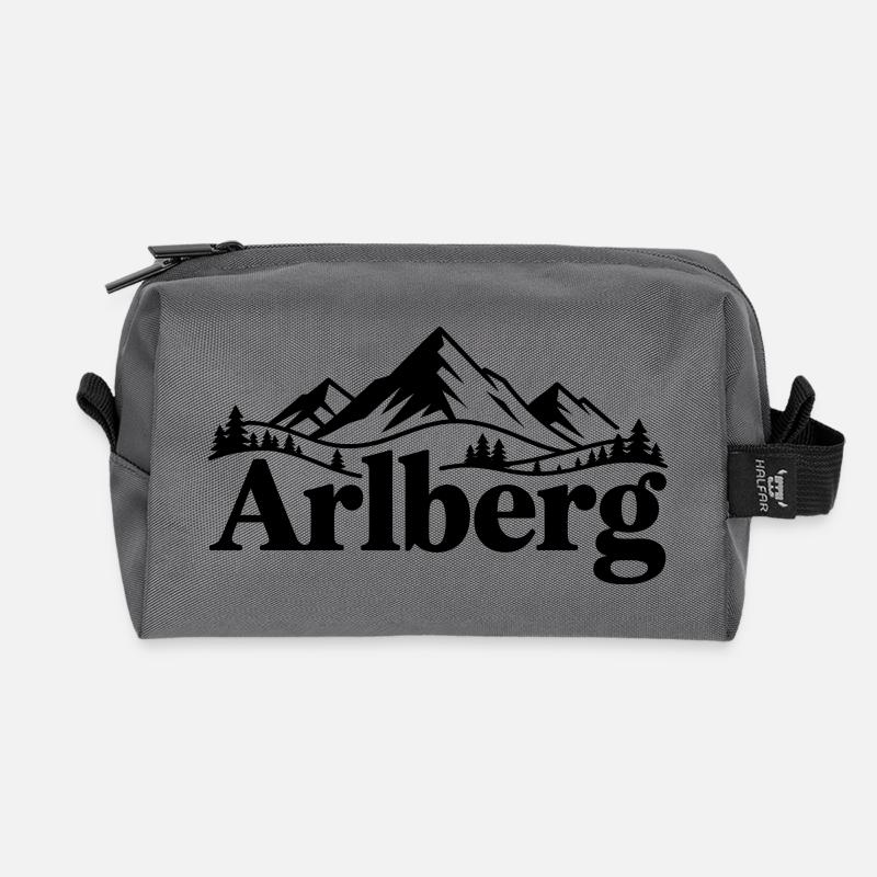  Arlberg - Souvenir Design - Recycelte Kulturtasche - Anthrazit
