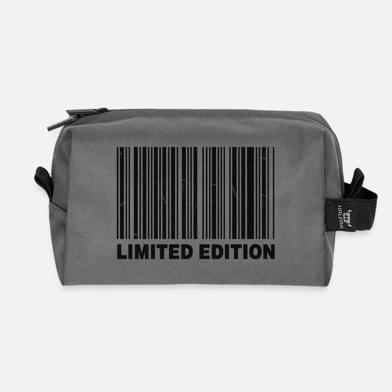 LIMITED EDITION - BARCODE  - Recycelte Kulturtasche - Anthrazit