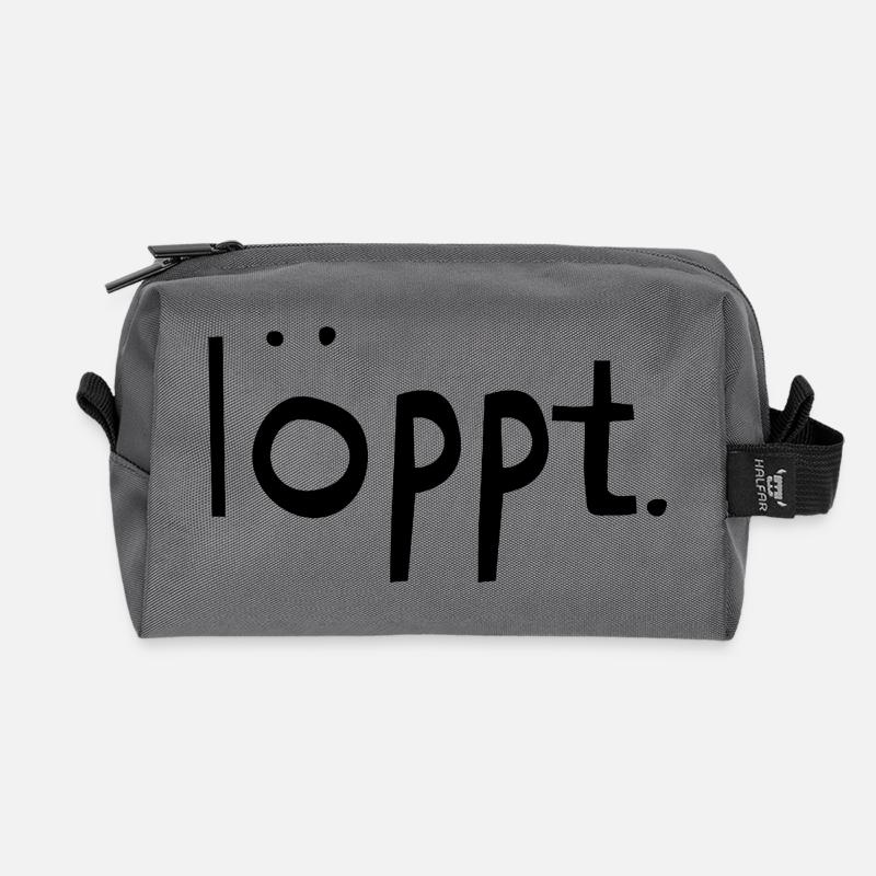 Loeppt-black - Recycled Toiletry Zip Bag - anthracite