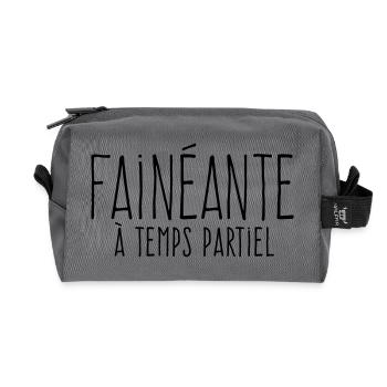 Part-time lazy - In praise of laziness - Recycled Toiletry Zip Bag - anthracite - Front