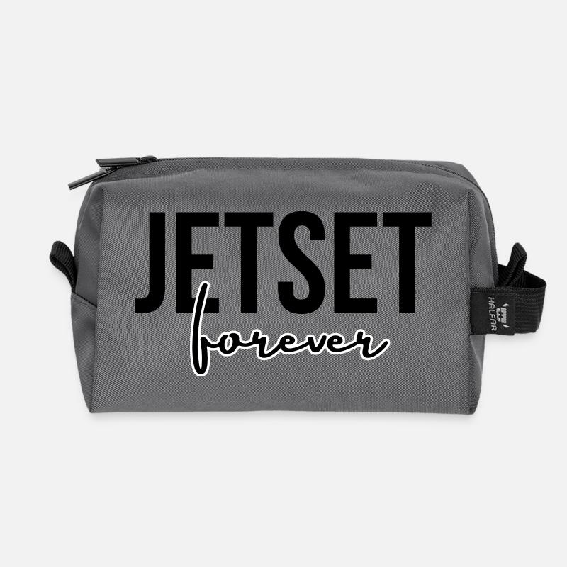 JETSET FOREVER - Recycled Toiletry Zip Bag - anthracite