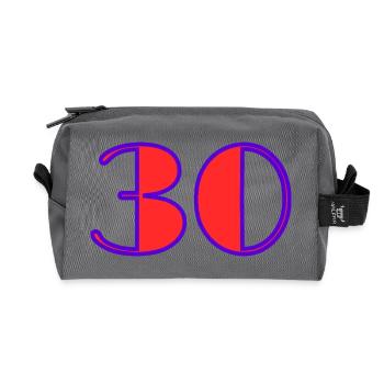 30. 30 YEARS. 30th ANNIVERSARY. 30 YEARS ANNIVERSARY. - Recycled Toiletry Zip Bag - anthracite - Front