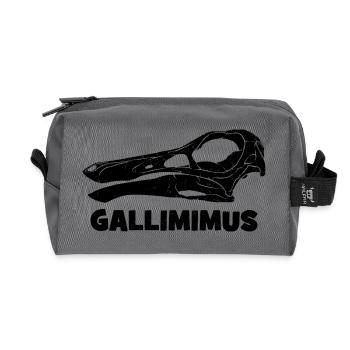 Gallimimus Schädel Fossil - Recycelte Kulturtasche - Anthrazit - Vorne