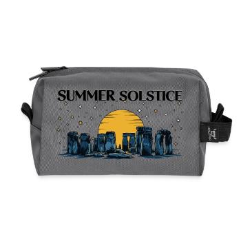 Litha Pagan Solstice d’été Midsommar - Trousse de toilette en tissu recyclé - anthracite - Devant