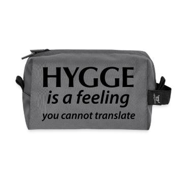 Hygge est un sentiment que vous ne pouvez pas traduire la chance Oui! - Trousse de toilette en tissu recyclé - anthracite - Devant