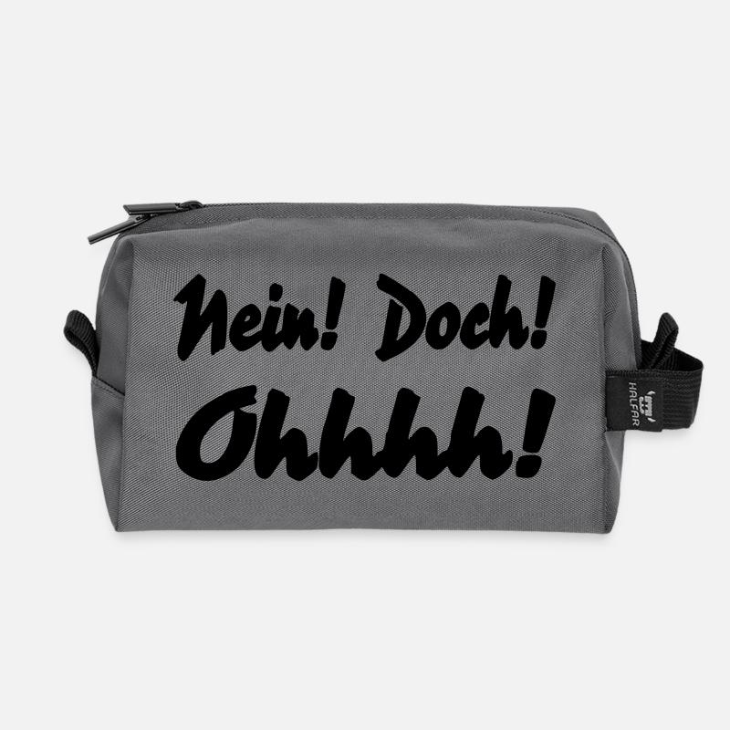 Nein Doch Ohhhh - Recycelte Kulturtasche - Anthrazit